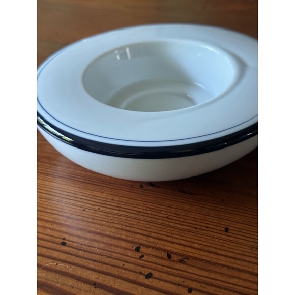 Dansk International Designs Blue & White Porcelain Votive Pillar Candle Holder - Picture 2 of 7